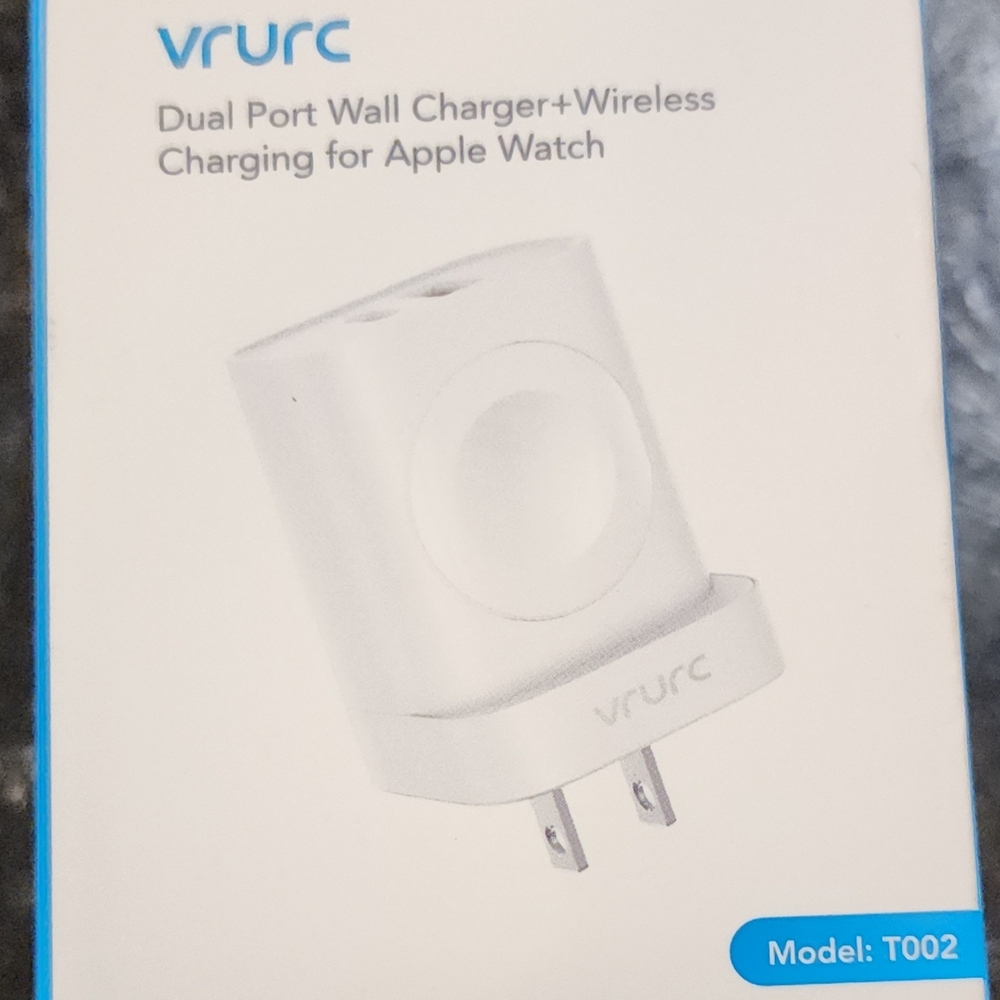 Vrurc Dual Port Wall Charger with Wireless Charging